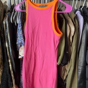Primark pink dress, mini (mid thigh), never worn, body con